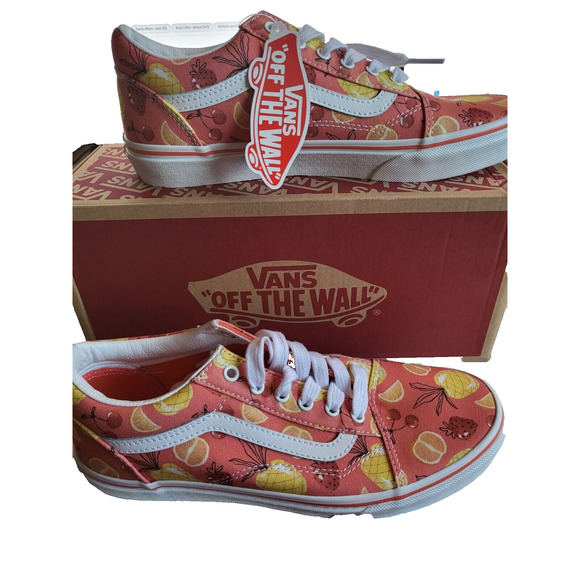 NEW Vans Old Skool Fruit Low Sneaker Fruity Coral Youth kids boys 6.5 women 8 - Picture 2 of 8
